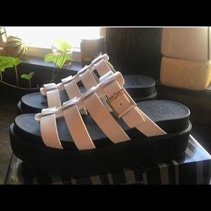 White fisherman sandals